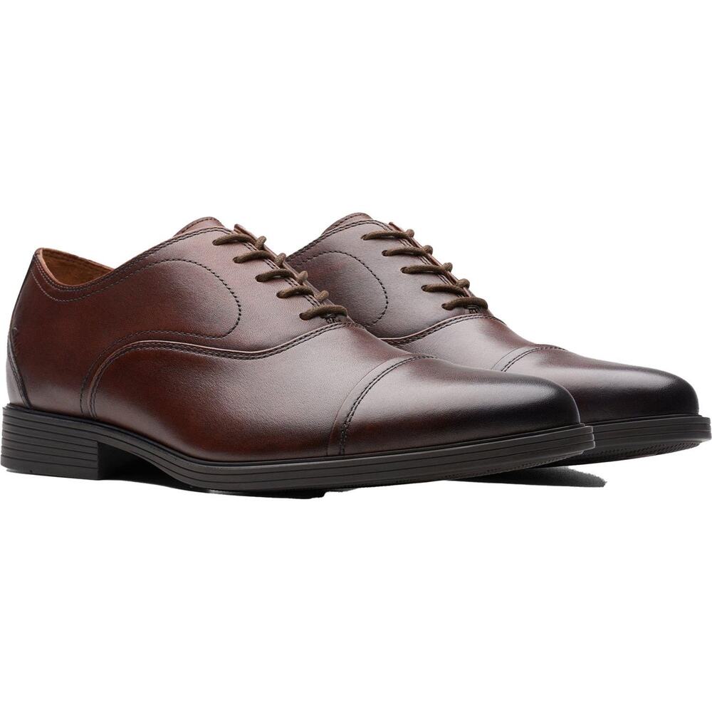 Clarks Collection Whiddon Ox Mahogany Leather Oxford Shoes Size 13